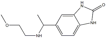 5-{1-[(2-methoxyethyl)amino]ethyl}-2,3-dihydro-1H-1,3-benzodiazol-2-one Struktur