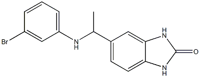 5-{1-[(3-bromophenyl)amino]ethyl}-2,3-dihydro-1H-1,3-benzodiazol-2-one Struktur