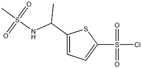 5-{1-[(methylsulfonyl)amino]ethyl}thiophene-2-sulfonyl chloride Struktur