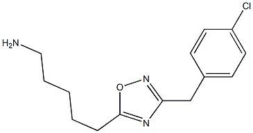 5-{3-[(4-chlorophenyl)methyl]-1,2,4-oxadiazol-5-yl}pentan-1-amine Struktur