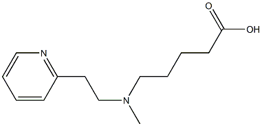 5-{methyl[2-(pyridin-2-yl)ethyl]amino}pentanoic acid Struktur