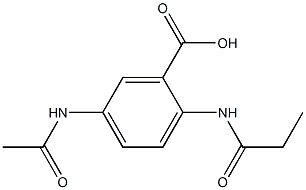 5-acetamido-2-propanamidobenzoic acid Struktur