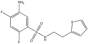 5-amino-2,4-difluoro-N-[2-(thiophen-2-yl)ethyl]benzene-1-sulfonamide Struktur