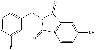 5-amino-2-[(3-fluorophenyl)methyl]-2,3-dihydro-1H-isoindole-1,3-dione Struktur