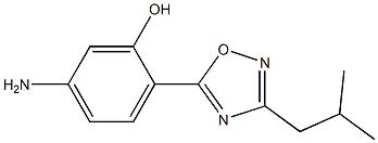 5-amino-2-[3-(2-methylpropyl)-1,2,4-oxadiazol-5-yl]phenol Struktur