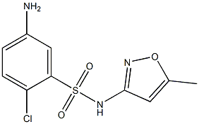 5-amino-2-chloro-N-(5-methyl-1,2-oxazol-3-yl)benzene-1-sulfonamide Struktur