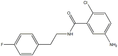 5-amino-2-chloro-N-[2-(4-fluorophenyl)ethyl]benzamide Struktur