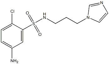 5-amino-2-chloro-N-[3-(1H-imidazol-1-yl)propyl]benzene-1-sulfonamide Struktur