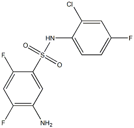 5-amino-N-(2-chloro-4-fluorophenyl)-2,4-difluorobenzene-1-sulfonamide Struktur