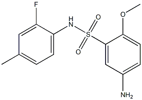 5-amino-N-(2-fluoro-4-methylphenyl)-2-methoxybenzene-1-sulfonamide Struktur