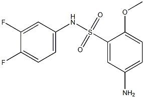 5-amino-N-(3,4-difluorophenyl)-2-methoxybenzene-1-sulfonamide Struktur