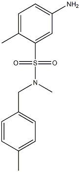 5-amino-N,2-dimethyl-N-[(4-methylphenyl)methyl]benzene-1-sulfonamide Struktur