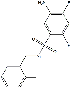 5-amino-N-[(2-chlorophenyl)methyl]-2,4-difluorobenzene-1-sulfonamide Struktur