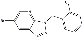 5-bromo-1-(2-chlorobenzyl)-1H-pyrazolo[3,4-b]pyridine Struktur