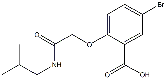 5-bromo-2-{[(2-methylpropyl)carbamoyl]methoxy}benzoic acid Struktur