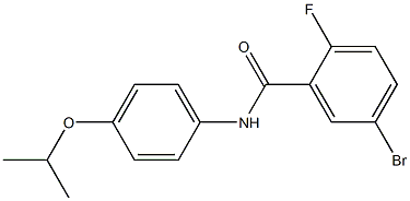 5-bromo-2-fluoro-N-[4-(propan-2-yloxy)phenyl]benzamide Struktur