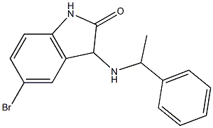 5-bromo-3-[(1-phenylethyl)amino]-2,3-dihydro-1H-indol-2-one Struktur