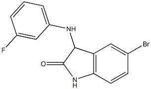 5-bromo-3-[(3-fluorophenyl)amino]-2,3-dihydro-1H-indol-2-one Struktur