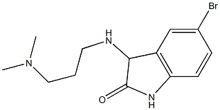 5-bromo-3-{[3-(dimethylamino)propyl]amino}-2,3-dihydro-1H-indol-2-one Struktur