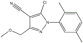 5-chloro-1-(2,5-dimethylphenyl)-3-(methoxymethyl)-1H-pyrazole-4-carbonitrile Struktur