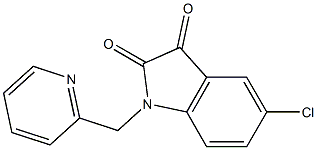 5-chloro-1-(pyridin-2-ylmethyl)-2,3-dihydro-1H-indole-2,3-dione Struktur