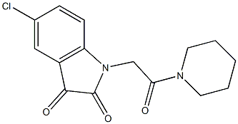 5-chloro-1-[2-oxo-2-(piperidin-1-yl)ethyl]-2,3-dihydro-1H-indole-2,3-dione Struktur