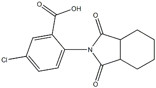 5-chloro-2-(1,3-dioxo-octahydro-1H-isoindol-2-yl)benzoic acid Struktur