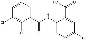 5-chloro-2-[(2,3-dichlorobenzene)amido]benzoic acid Struktur