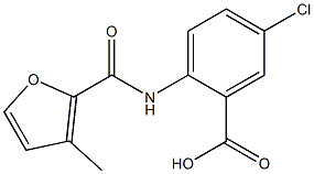 5-chloro-2-[(3-methyl-2-furoyl)amino]benzoic acid Struktur