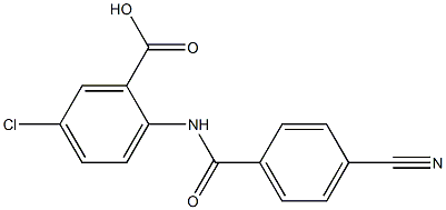 5-chloro-2-[(4-cyanobenzene)amido]benzoic acid Struktur