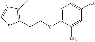 5-chloro-2-[2-(4-methyl-1,3-thiazol-5-yl)ethoxy]aniline Struktur