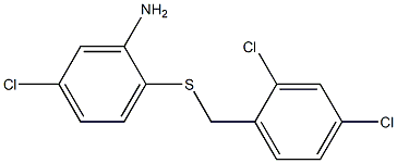 5-chloro-2-{[(2,4-dichlorophenyl)methyl]sulfanyl}aniline Struktur