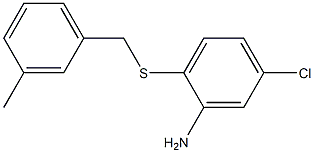 5-chloro-2-{[(3-methylphenyl)methyl]sulfanyl}aniline Struktur