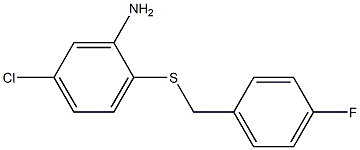 5-chloro-2-{[(4-fluorophenyl)methyl]sulfanyl}aniline Struktur