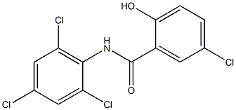 5-chloro-2-hydroxy-N-(2,4,6-trichlorophenyl)benzamide Struktur