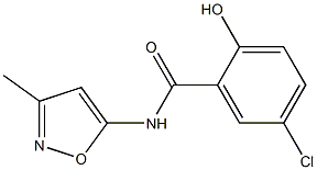 5-chloro-2-hydroxy-N-(3-methyl-1,2-oxazol-5-yl)benzamide Struktur