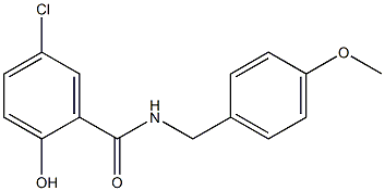 5-chloro-2-hydroxy-N-[(4-methoxyphenyl)methyl]benzamide Struktur