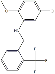 5-chloro-2-methoxy-N-{[2-(trifluoromethyl)phenyl]methyl}aniline Struktur