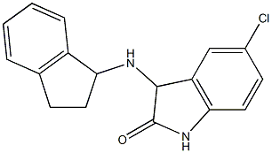 5-chloro-3-(2,3-dihydro-1H-inden-1-ylamino)-2,3-dihydro-1H-indol-2-one Struktur