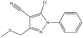 5-chloro-3-(methoxymethyl)-1-phenyl-1H-pyrazole-4-carbonitrile Struktur