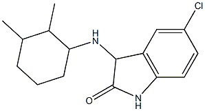 5-chloro-3-[(2,3-dimethylcyclohexyl)amino]-2,3-dihydro-1H-indol-2-one Struktur