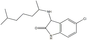 5-chloro-3-[(6-methylheptan-2-yl)amino]-2,3-dihydro-1H-indol-2-one Struktur