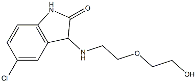 5-chloro-3-{[2-(2-hydroxyethoxy)ethyl]amino}-2,3-dihydro-1H-indol-2-one Struktur