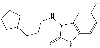 5-chloro-3-{[3-(pyrrolidin-1-yl)propyl]amino}-2,3-dihydro-1H-indol-2-one Struktur