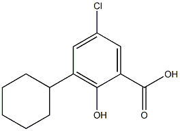 5-chloro-3-cyclohexyl-2-hydroxybenzoic acid Struktur