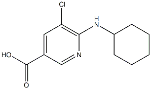 5-chloro-6-(cyclohexylamino)pyridine-3-carboxylic acid Struktur