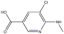 5-chloro-6-(methylamino)pyridine-3-carboxylic acid Struktur