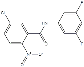 5-chloro-N-(3,5-difluorophenyl)-2-nitrobenzamide Struktur