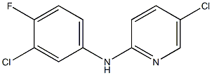 5-chloro-N-(3-chloro-4-fluorophenyl)pyridin-2-amine Struktur