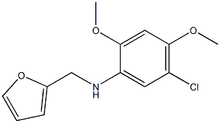 5-chloro-N-(furan-2-ylmethyl)-2,4-dimethoxyaniline Struktur